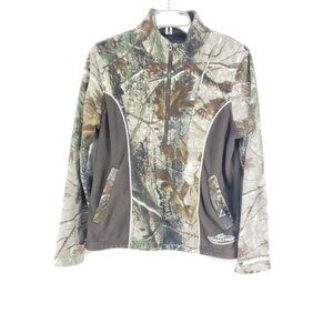 Realtree Camo Pullover Fleece Misses Med 8/10 Brown